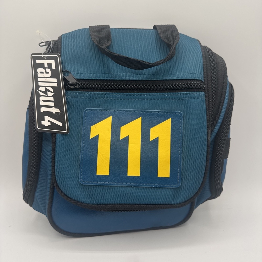 Fallout 4 Vault Tec Suit Up 111 Armored 2016 Bioworld Travel Vanity Bag Blue